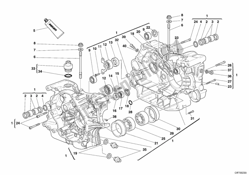 Todas as partes de Bloco Do Motor do Ducati Monster S2R 800 USA 2005